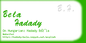 bela hadady business card